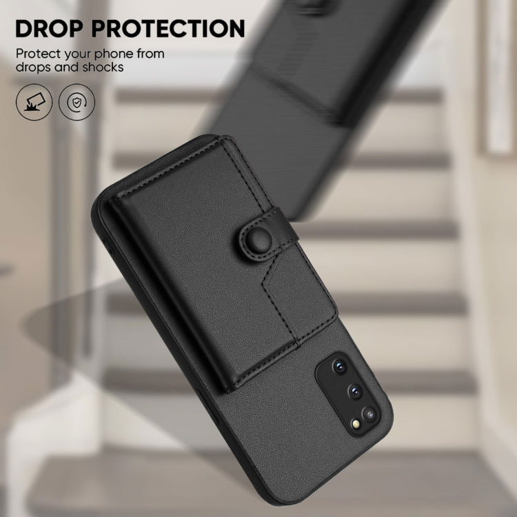 For Samsung Galaxy S20 FE Button Card Bag RFID Anti-theft Phone Case