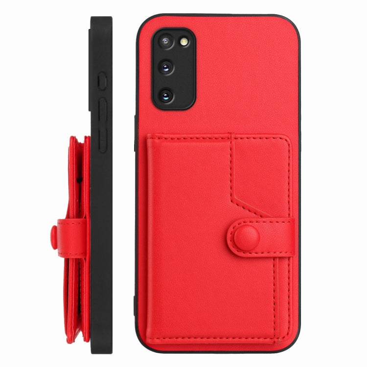For Samsung Galaxy S20 FE Button Card Bag RFID Anti-theft Phone Case