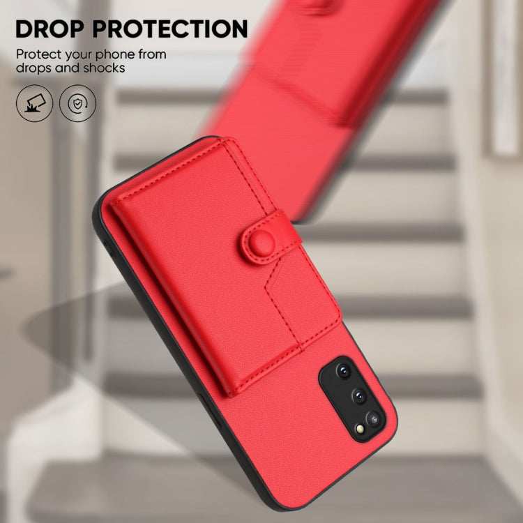 For Samsung Galaxy S20 FE Button Card Bag RFID Anti-theft Phone Case