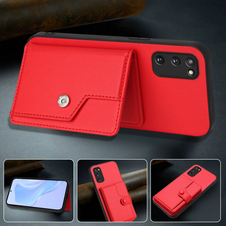 For Samsung Galaxy S20 FE Button Card Bag RFID Anti-theft Phone Case