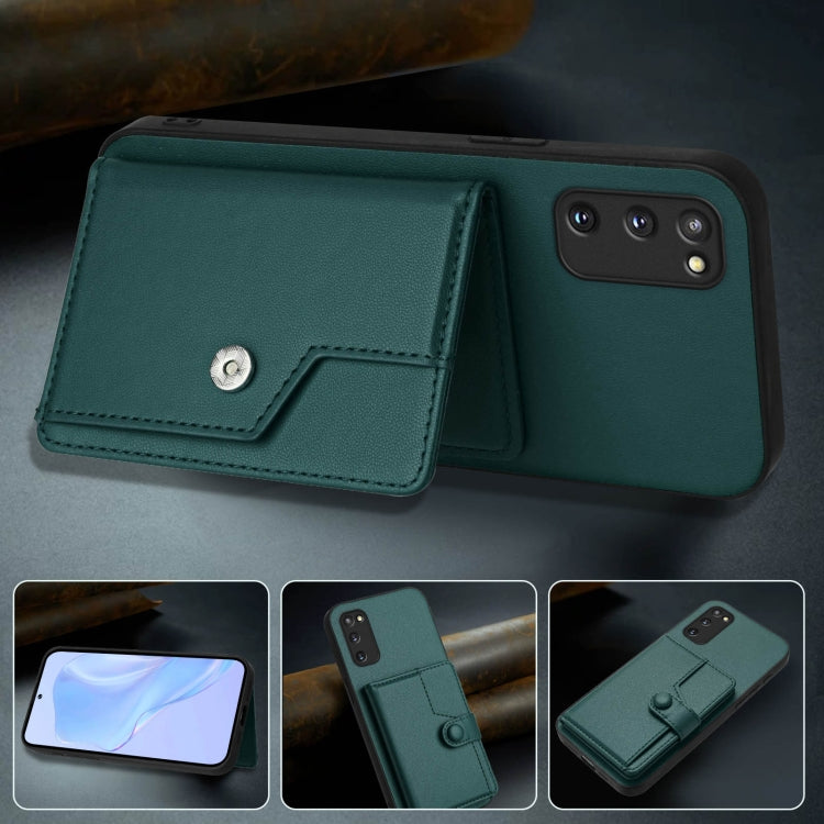 For Samsung Galaxy S20 FE Button Card Bag RFID Anti-theft Phone Case