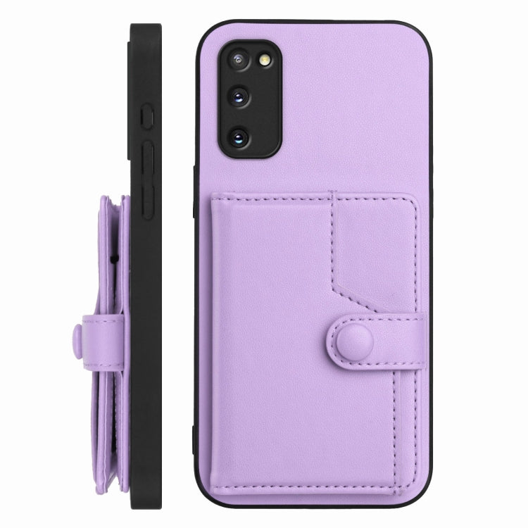For Samsung Galaxy S20 FE Button Card Bag RFID Anti-theft Phone Case