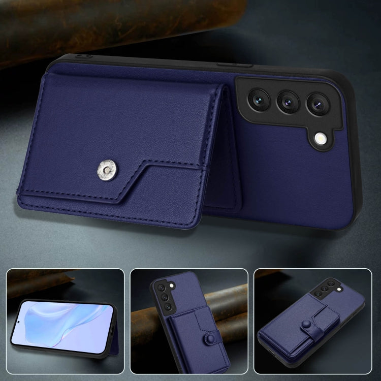 For Samsung Galaxy S22 5G Button Card Bag RFID Anti-theft Phone Case