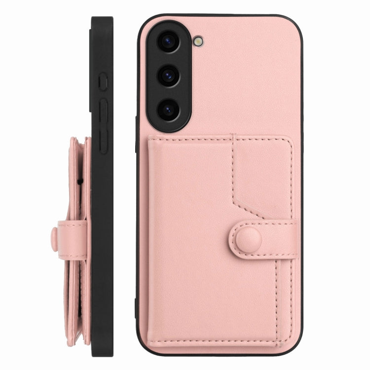 For Samsung Galaxy S23 5G Button Card Bag RFID Anti-theft Phone Case