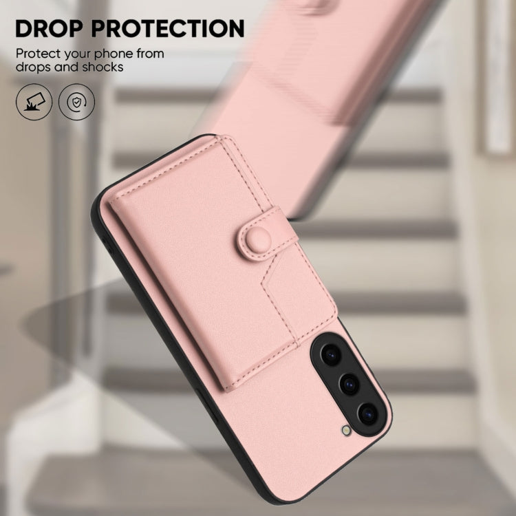 For Samsung Galaxy S23 5G Button Card Bag RFID Anti-theft Phone Case