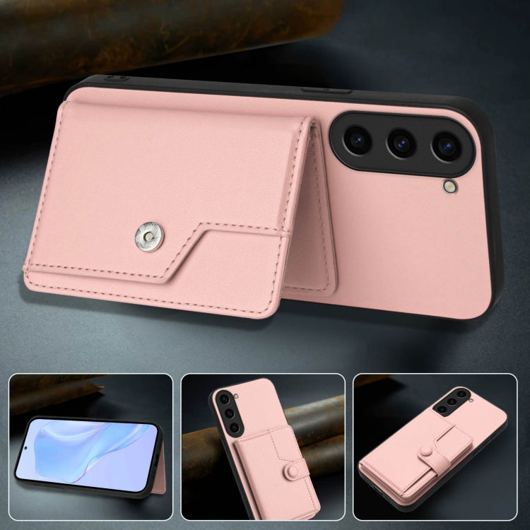 For Samsung Galaxy S23 5G Button Card Bag RFID Anti-theft Phone Case