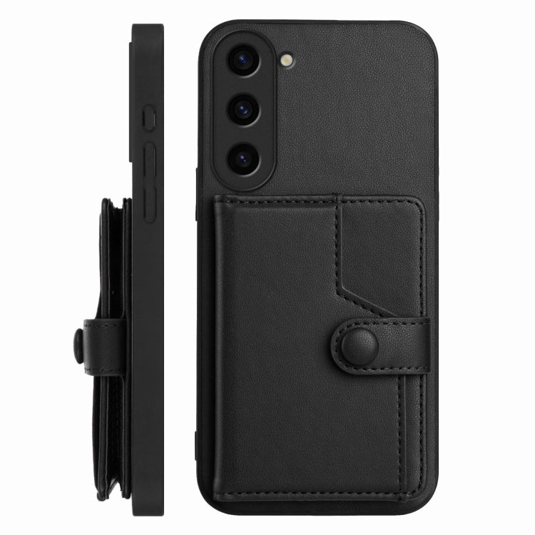 For Samsung Galaxy S23 5G Button Card Bag RFID Anti-theft Phone Case