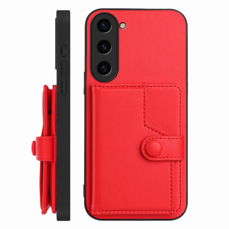For Samsung Galaxy S23 5G Button Card Bag RFID Anti-theft Phone Case