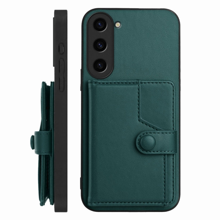For Samsung Galaxy S23 5G Button Card Bag RFID Anti-theft Phone Case