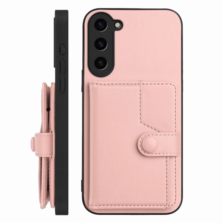 For Samsung Galaxy S23 FE 5G Button Card Bag RFID Anti-theft Phone Case