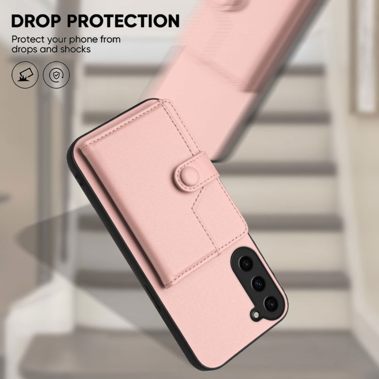 For Samsung Galaxy S23 FE 5G Button Card Bag RFID Anti-theft Phone Case