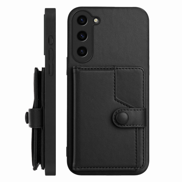 For Samsung Galaxy S23 FE 5G Button Card Bag RFID Anti-theft Phone Case