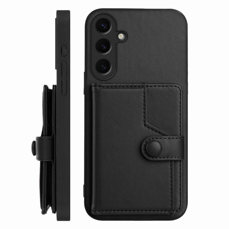 For Samsung Galaxy S24+ 5G Button Card Bag RFID Anti-theft Phone Case