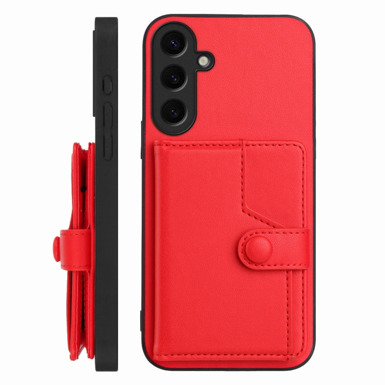For Samsung Galaxy S24+ 5G Button Card Bag RFID Anti-theft Phone Case
