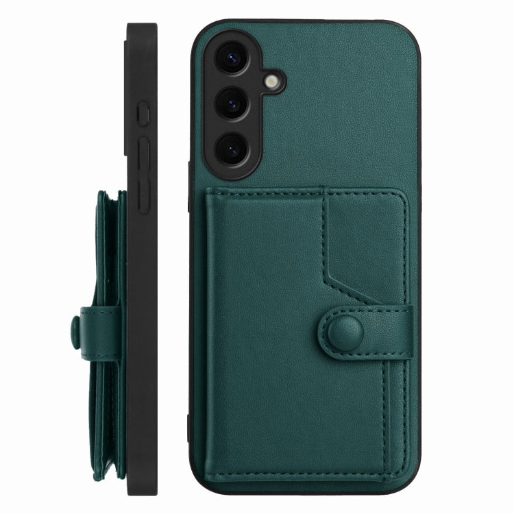 For Samsung Galaxy S24+ 5G Button Card Bag RFID Anti-theft Phone Case