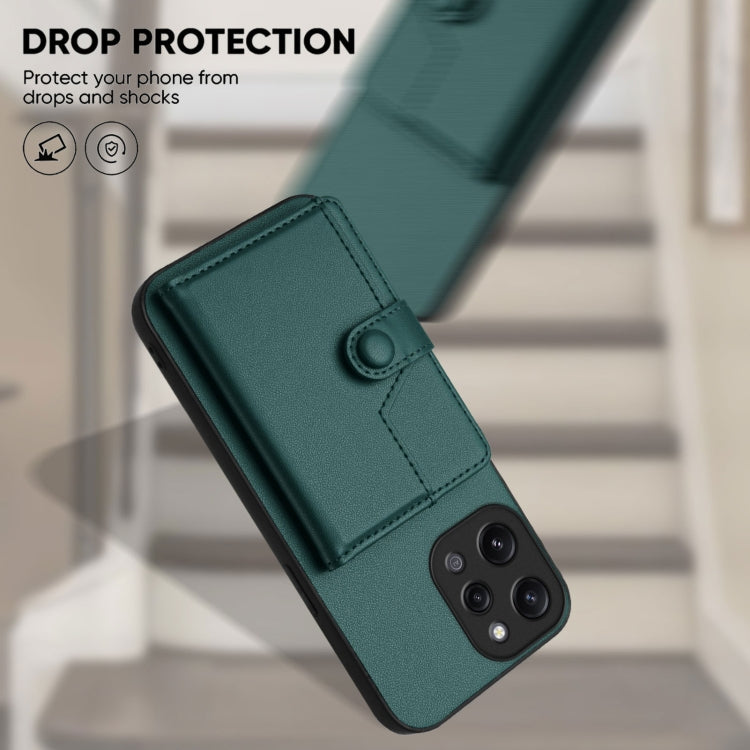 For Redmi 12 4G Global Button Card Bag RFID Anti-theft Phone Case