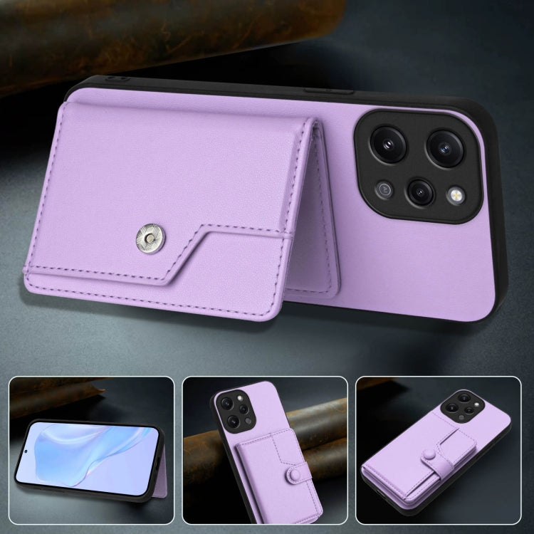 For Redmi 12 4G Global Button Card Bag RFID Anti-theft Phone Case