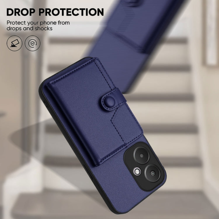 For Redmi 13C 5G / 13R Button Card Bag RFID Anti-theft Phone Case