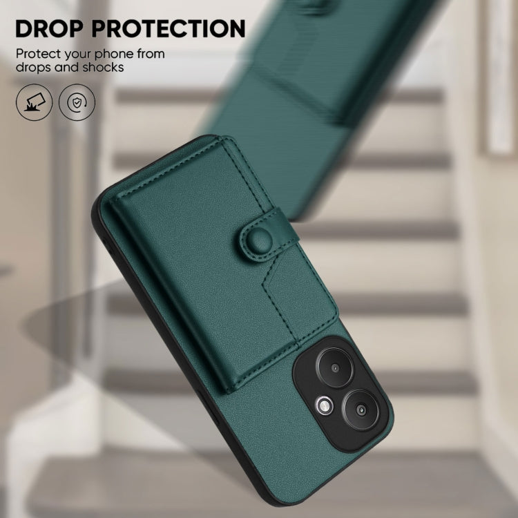 For Redmi 13C 5G / 13R Button Card Bag RFID Anti-theft Phone Case