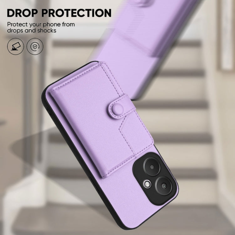 For Redmi 13C 5G / 13R Button Card Bag RFID Anti-theft Phone Case