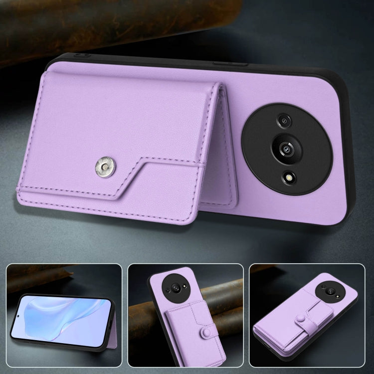 For Redmi A3 4G Global Button Card Bag RFID Anti-theft Phone Case