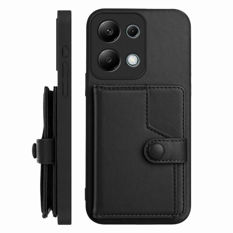For Redmi Note 13 Pro 4G Global Button Card Bag RFID Anti-theft Phone Case