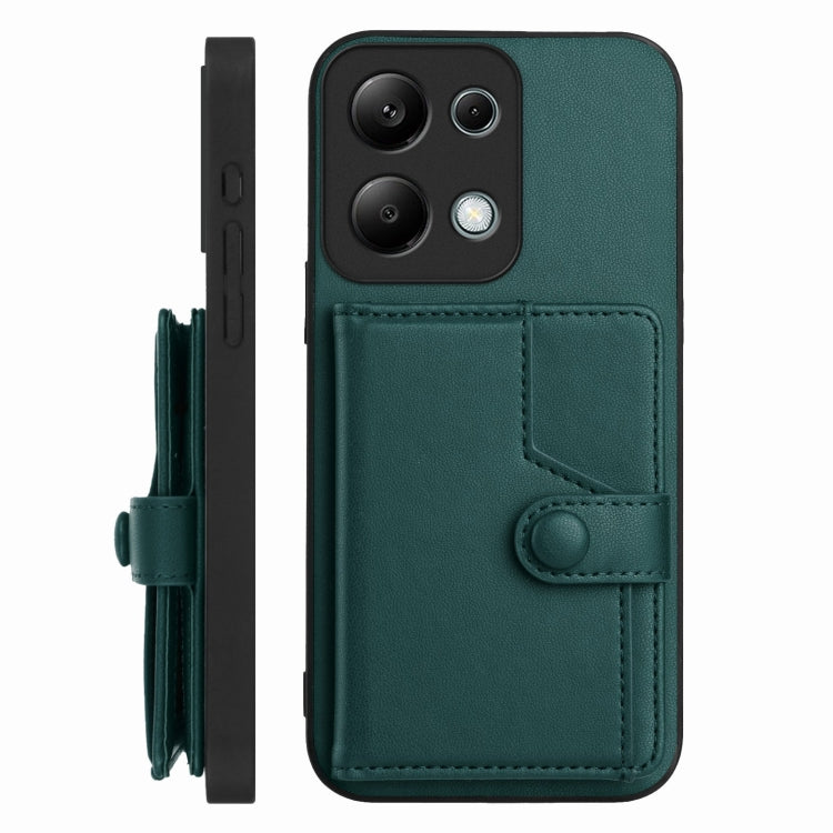 For Redmi Note 13 Pro 4G Global Button Card Bag RFID Anti-theft Phone Case