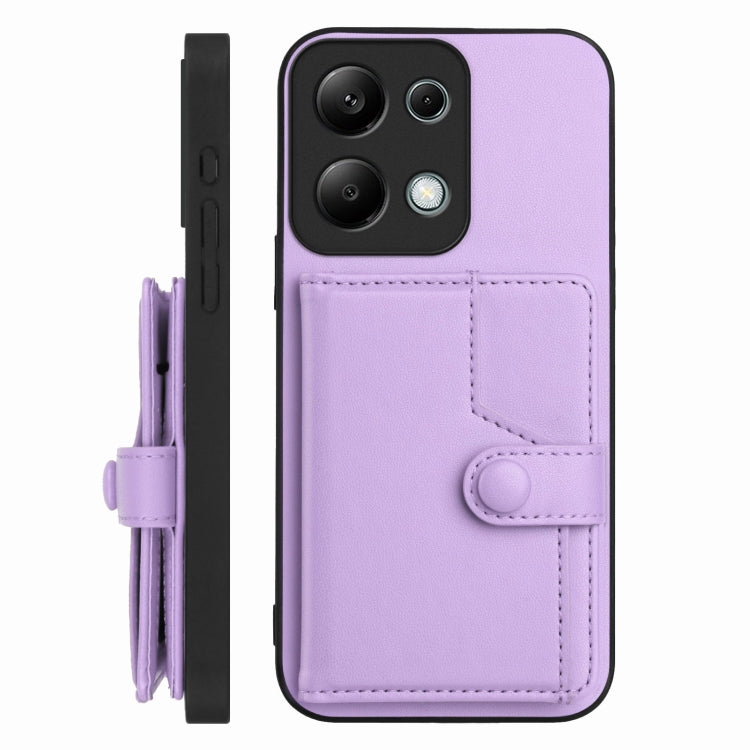 For Redmi Note 13 Pro 4G Global Button Card Bag RFID Anti-theft Phone Case