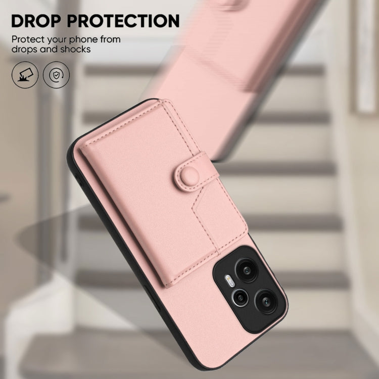 For Redmi Note 12 Turbo Button Card Bag RFID Anti-theft Phone Case