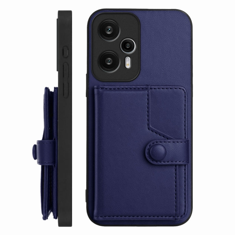 For Redmi Note 12 Turbo Button Card Bag RFID Anti-theft Phone Case
