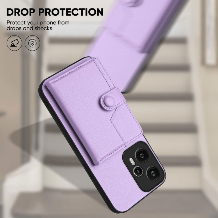 For Redmi Note 12 Turbo Button Card Bag RFID Anti-theft Phone Case
