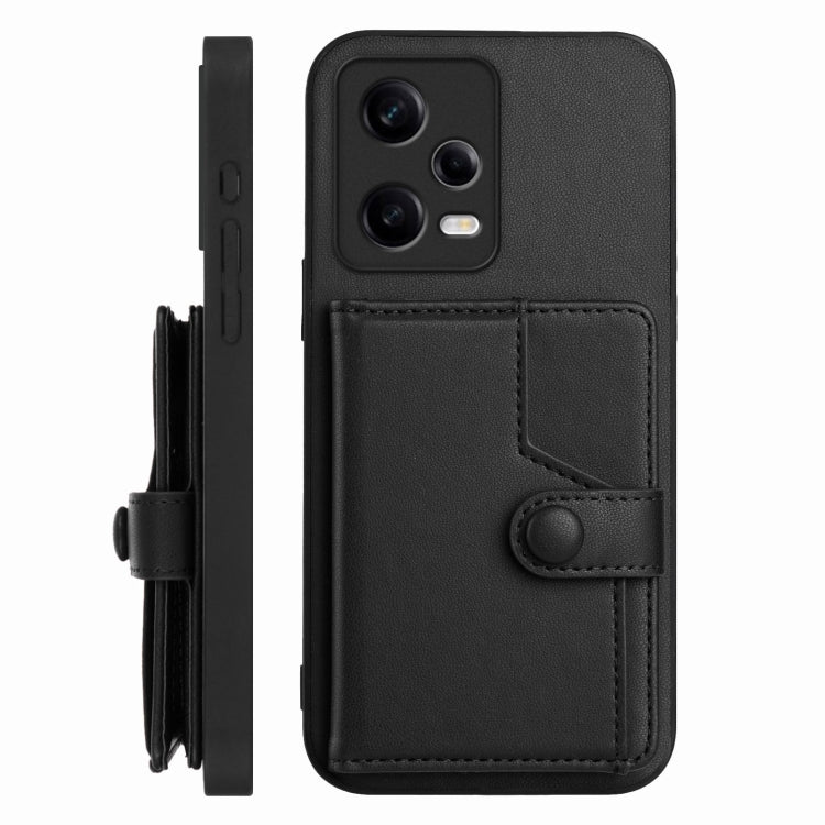 For Redmi Note 12 Pro+ Global Button Card Bag RFID Anti-theft Phone Case
