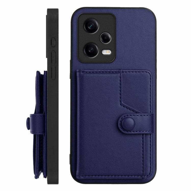 For Redmi Note 12 Pro+ Global Button Card Bag RFID Anti-theft Phone Case