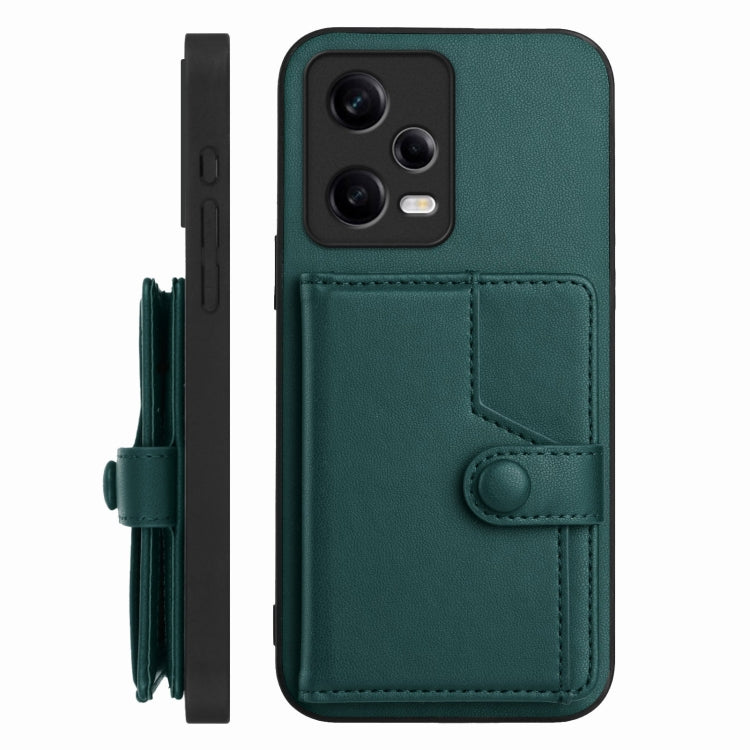 For Redmi Note 12 Pro+ Global Button Card Bag RFID Anti-theft Phone Case