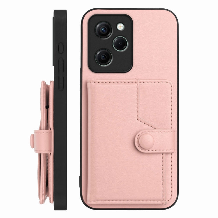 For Redmi Note 12 Pro Speed Button Card Bag RFID Anti-theft Phone Case