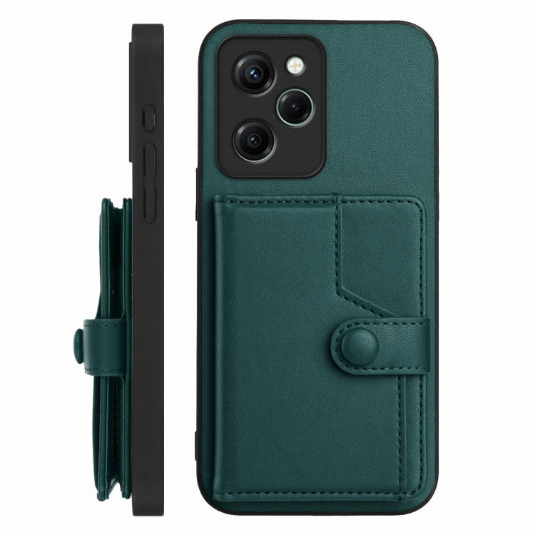 For Redmi Note 12 Pro Speed Button Card Bag RFID Anti-theft Phone Case