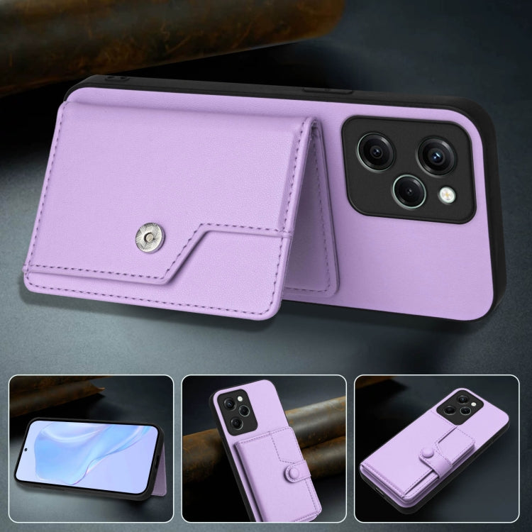For Redmi Note 12 Pro Speed Button Card Bag RFID Anti-theft Phone Case