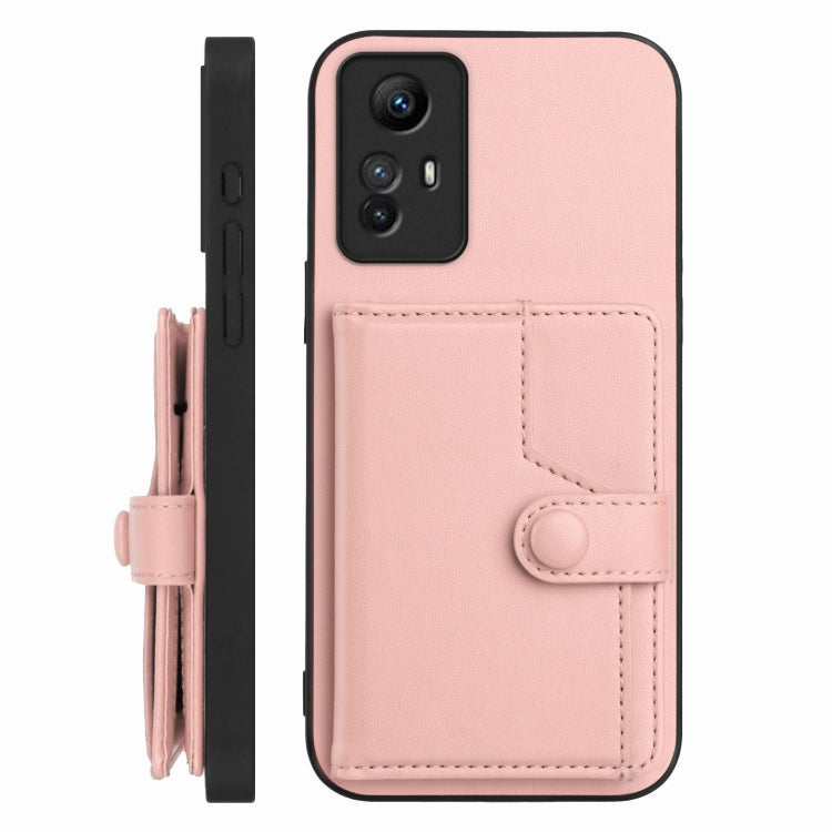 For Redmi Note 12S 4G Global Button Card Bag RFID Anti-theft Phone Case