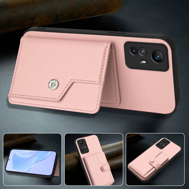 For Redmi Note 12S 4G Global Button Card Bag RFID Anti-theft Phone Case