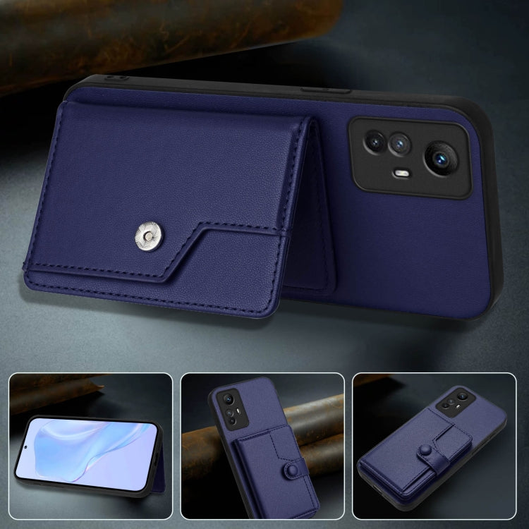 For Redmi Note 12S 4G Global Button Card Bag RFID Anti-theft Phone Case