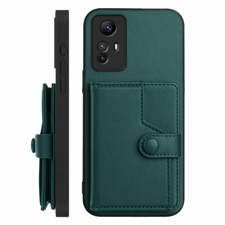 For Redmi Note 12S 4G Global Button Card Bag RFID Anti-theft Phone Case