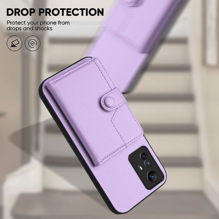 For Redmi Note 12S 4G Global Button Card Bag RFID Anti-theft Phone Case