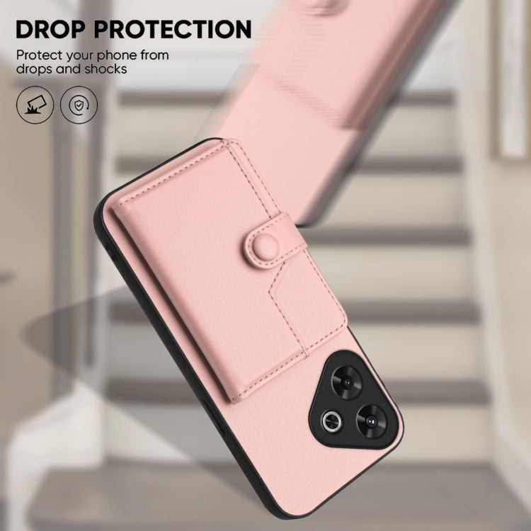 For Redmi Note 13R / 13 4G Button Card Bag RFID Anti-theft Phone Case
