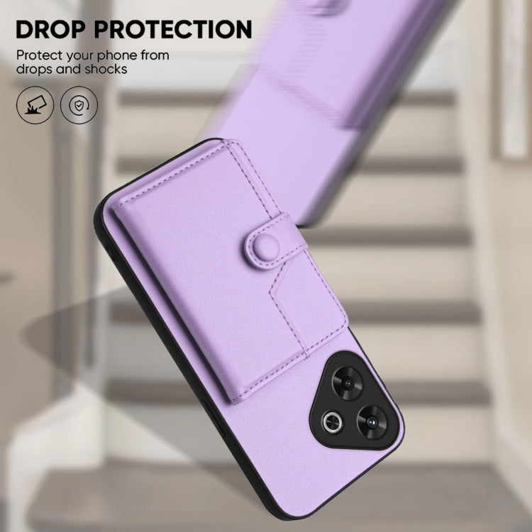 For Redmi Note 13R / 13 4G Button Card Bag RFID Anti-theft Phone Case