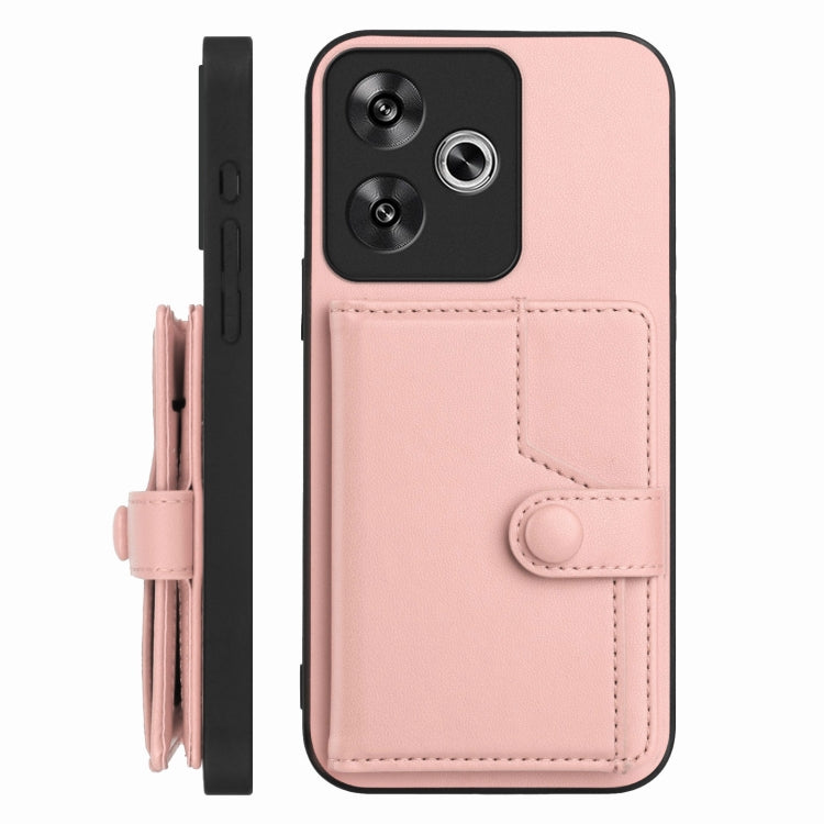 For Redmi Turbo 3 Button Card Bag RFID Anti-theft Phone Case
