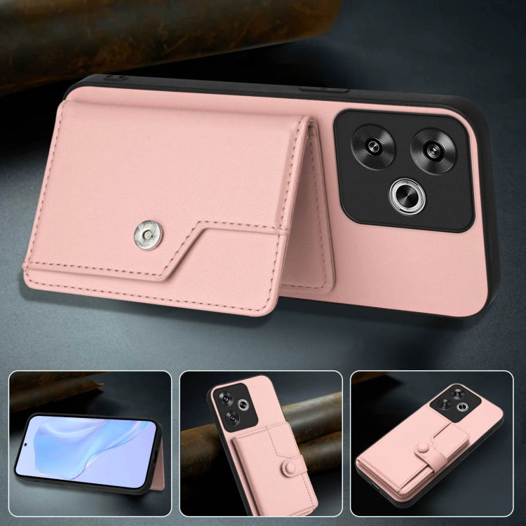 For Redmi Turbo 3 Button Card Bag RFID Anti-theft Phone Case
