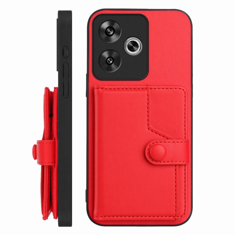 For Redmi Turbo 3 Button Card Bag RFID Anti-theft Phone Case