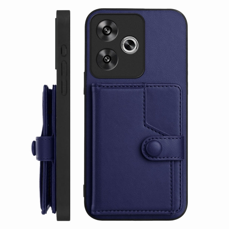 For Redmi Turbo 3 Button Card Bag RFID Anti-theft Phone Case