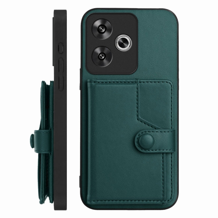 For Redmi Turbo 3 Button Card Bag RFID Anti-theft Phone Case