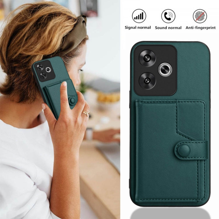 For Redmi Turbo 3 Button Card Bag RFID Anti-theft Phone Case